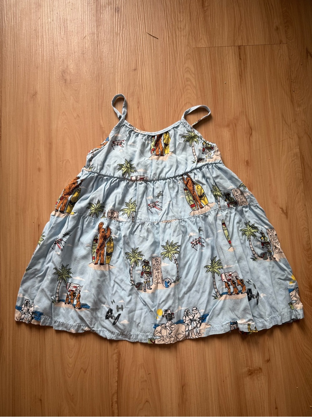 Star Wars Light Blue Printed Toddler Sundress 2T